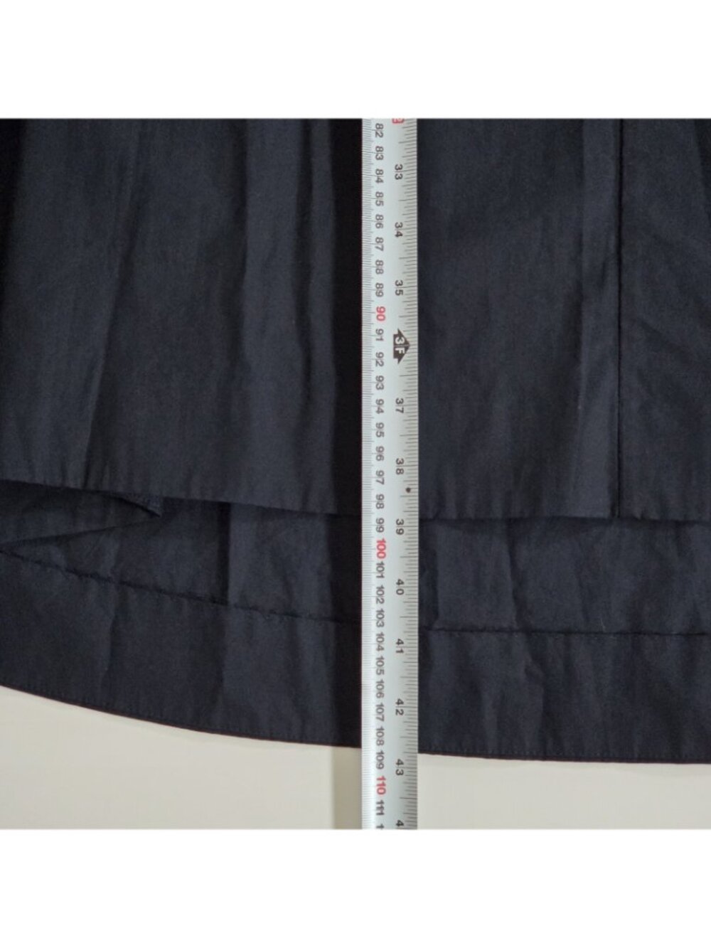 COS Poplin Cotton Dress Women 4 Navy V Neck SS Side Ties High Low Hem Minimalist - Picture 8 of 16